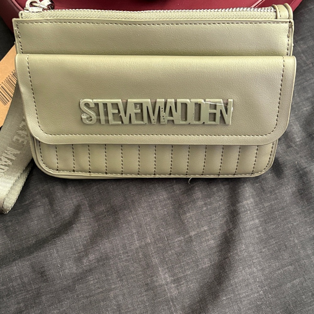 Steve Madden Sage Green Clutch